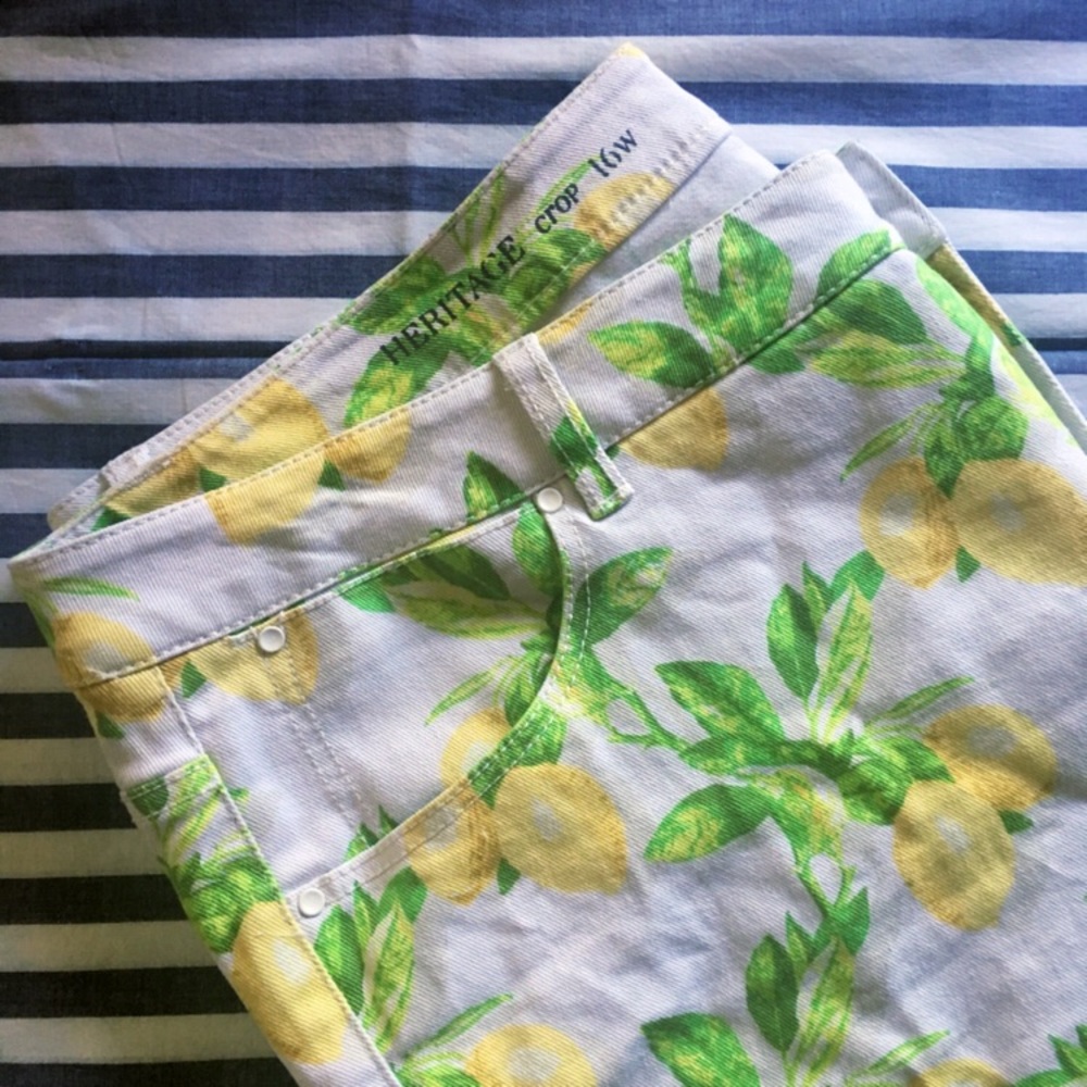 Talbots Lemon Crop Pants